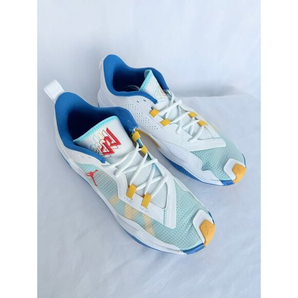 13 MEN'S NIKE JORDAN 1 ONE TAKE 4 WHITE BLUE DO7193-164 BASKETBALL SNEAKERS - Picture 6 of 9